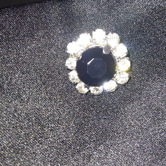 BLACK FORMAL EVENING GOWN & LONG FLOOR LENGTH PARTY DRESS W/ 3/4 SLEEVE - Picture 7 of 8